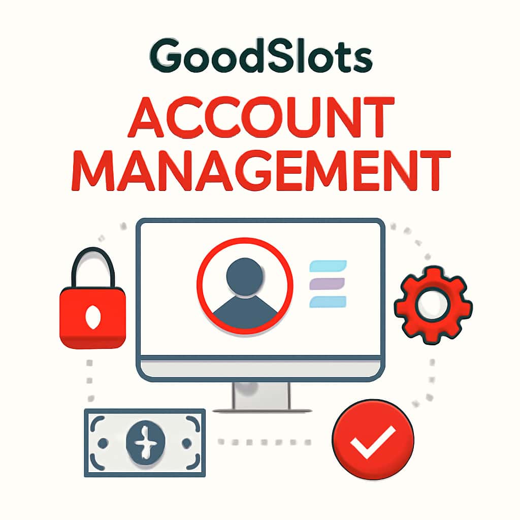 An educational diagram illustrating GoodSlots Account Management processes.