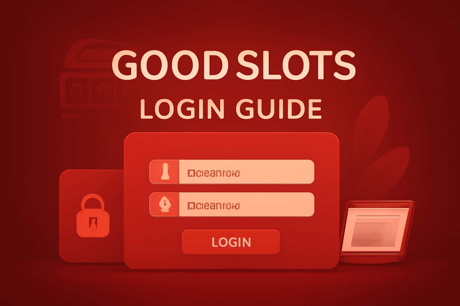 A modern and informational representation of the GoodSlots Login Guide in a professional setting.