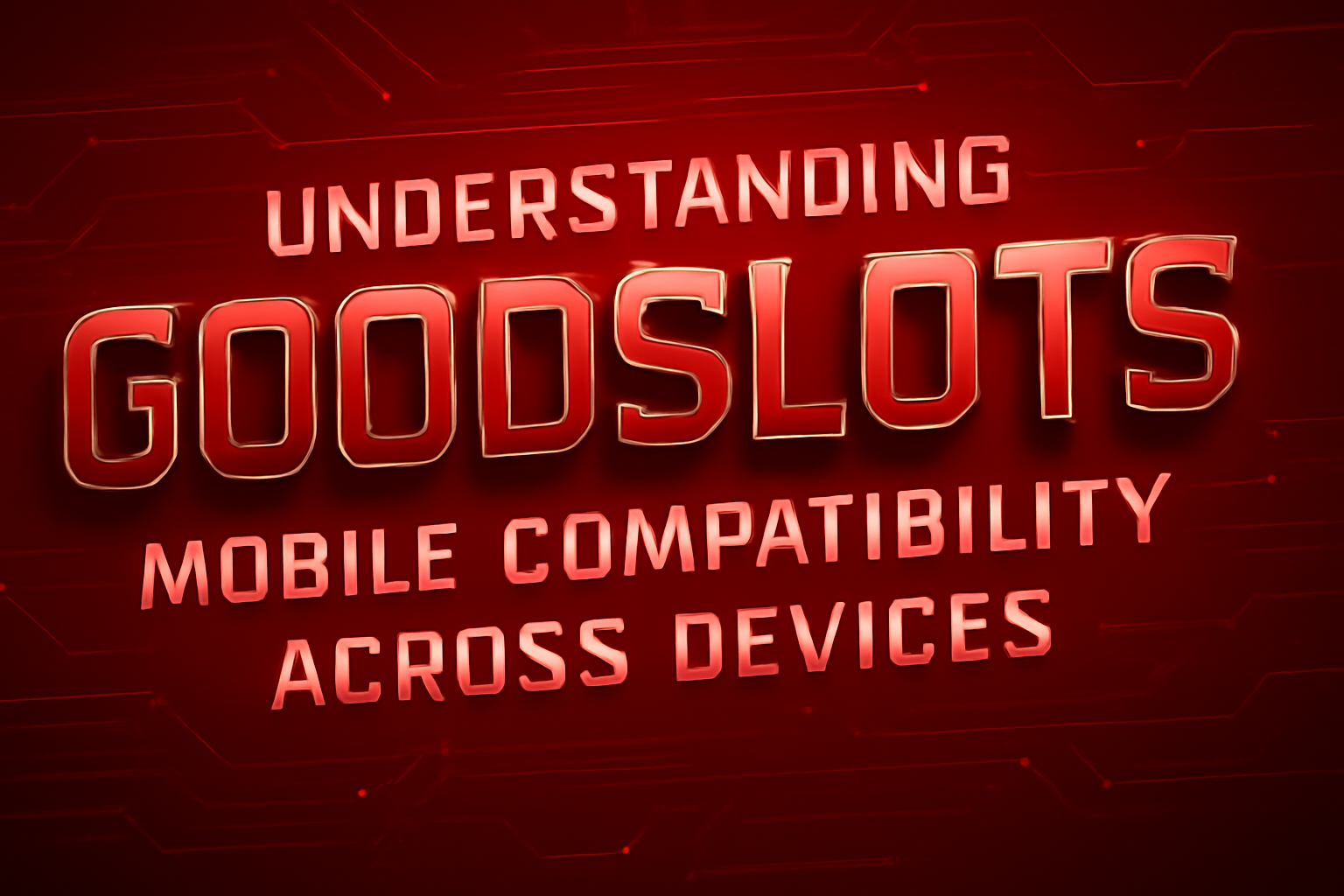 Informational scene showcasing the GoodSlots Compatibility Guide.