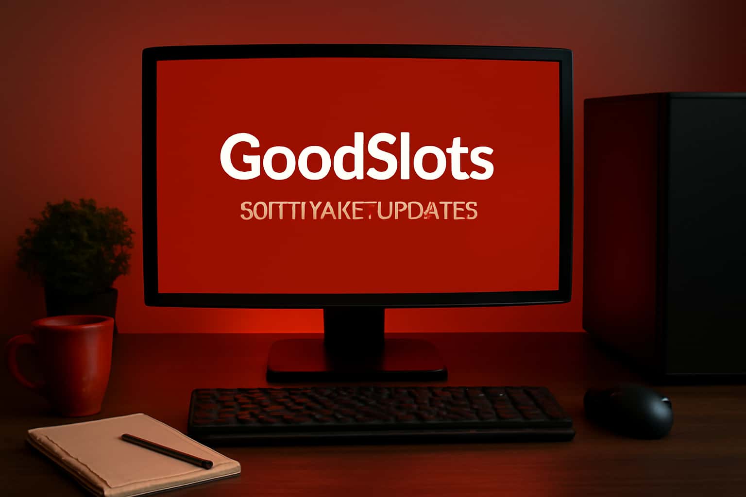Informational scene depicting GoodSlots Software Updates.