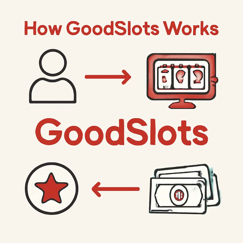 An educational illustration on the functionalities of GoodSlots.
