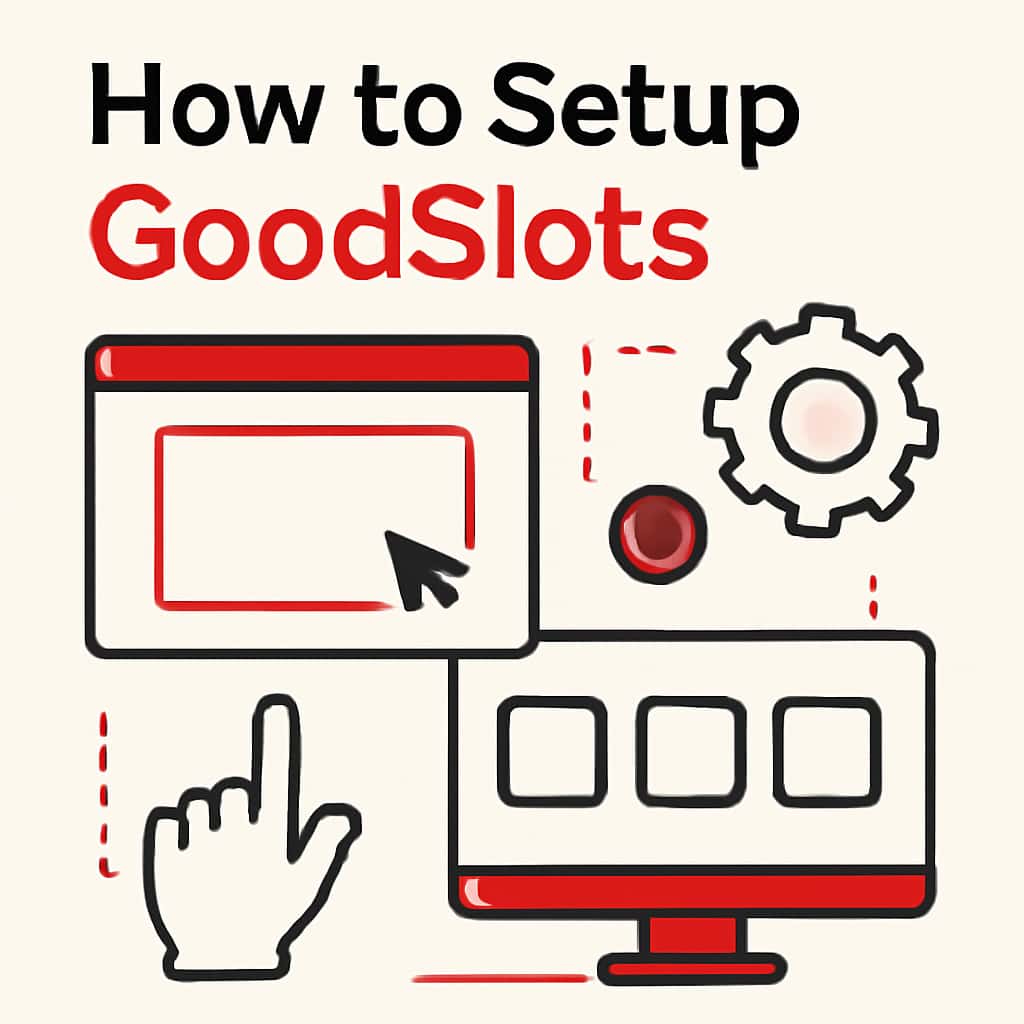 A diagram illustrating steps to set up GoodSlots.