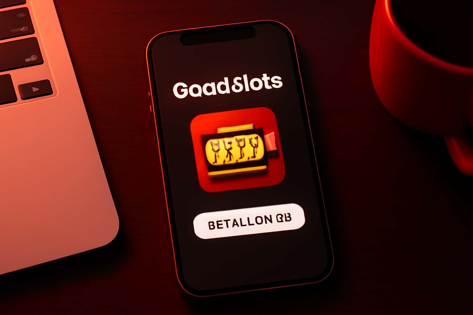 An informative scene depicting the installation process of GoodSlots on iOS with clear visibility of the app name.