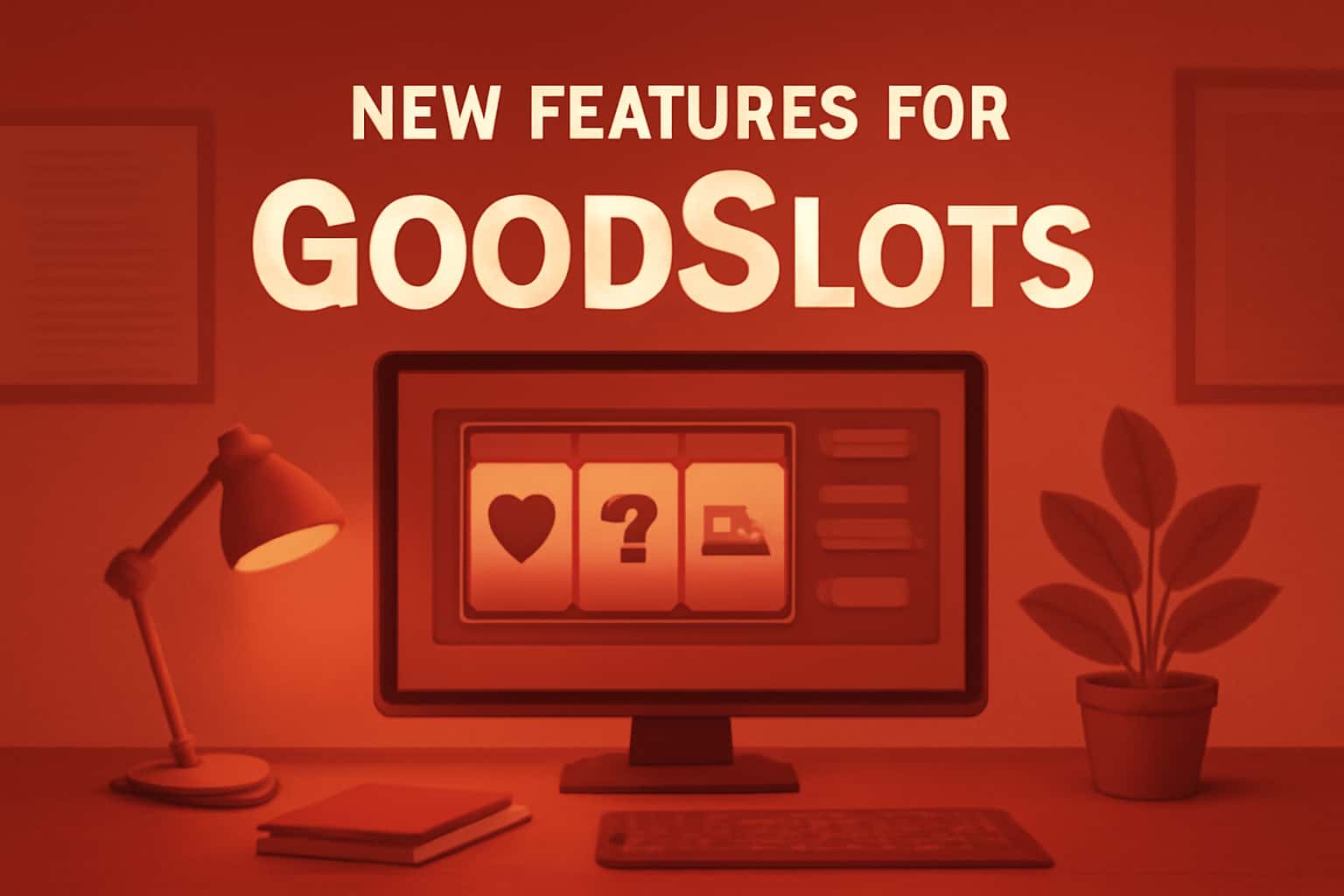 An informational scene highlighting new features for GoodSlots with a focus on technology.