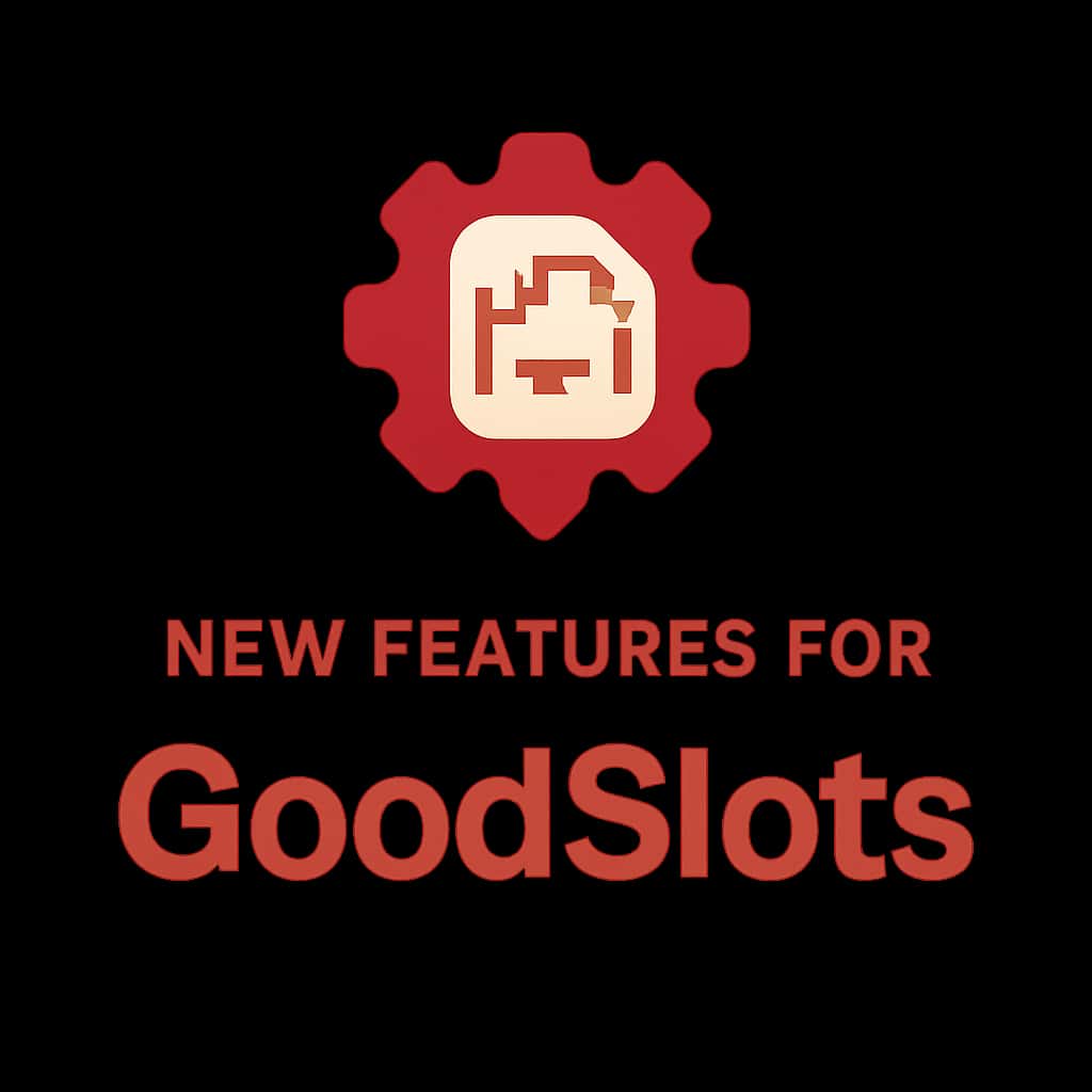 A professional badge showcasing the New Features for GoodSlots.