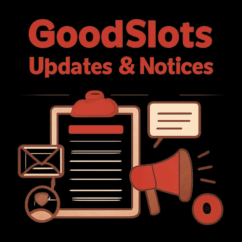 An educational diagram pertaining to GoodSlots updates and notices.