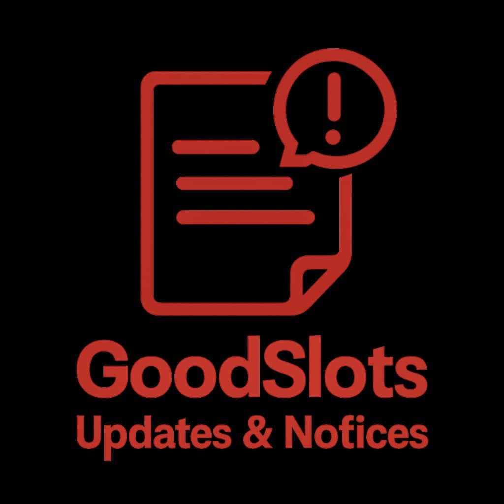 A badge icon for GoodSlots updates and notices with a professional design.