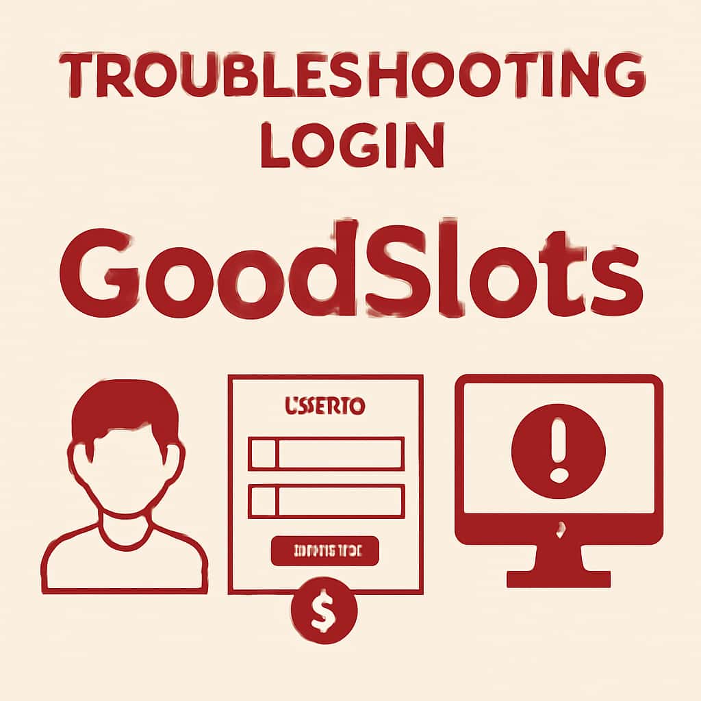 An educational diagram detailing common login issues for GoodSlots users.